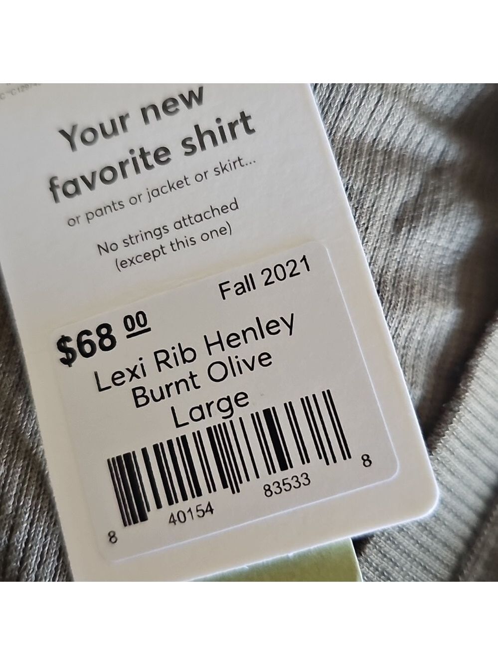 Marine Layer Lexi Rib Henley Burnt Olive - Picture 5 of 5